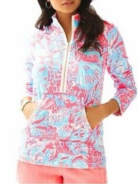Lilly Pulitzer UPF 50+ Skipper Popover sweater half zip